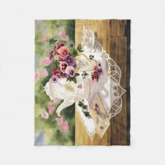 Fleece Throw ~'Victorian Tea'