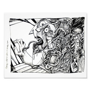 Fleeing in terror from an empty room...  photo print