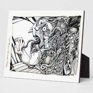 Fleeing in terror from an empty room... plaque