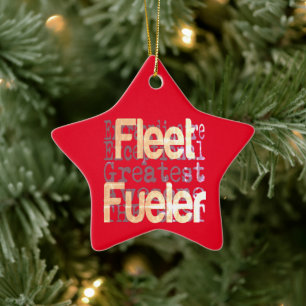 Fleet Fueler Extraordinaire Ceramic Tree Decoration