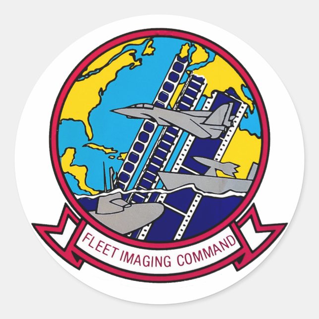 Fleet Imaging Command Atlantic Logo Sticker (Front)
