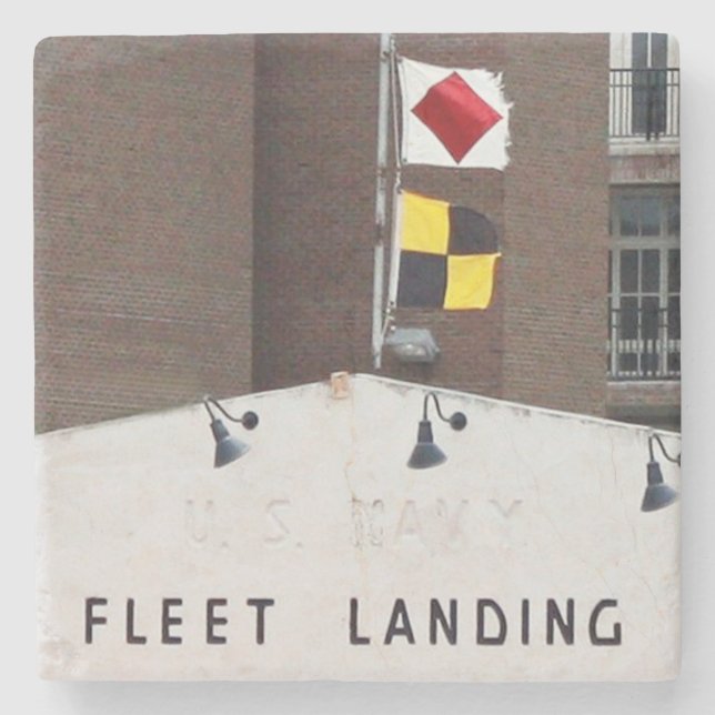 Fleet Landing Charleston, SC. Marble Stone Coaster (Front)