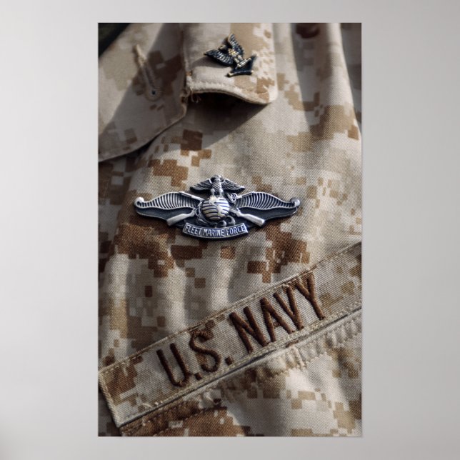 Fleet Marine Force Warfare device pin Poster (Front)
