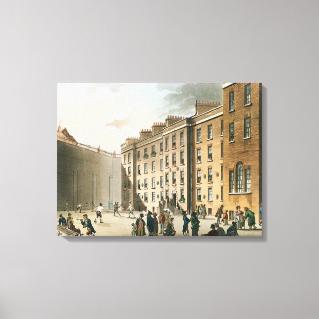 Fleet Prison from Ackermann's Canvas Print (Front)
