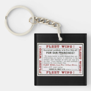 Fleet Wing Clipper Sailing Key Ring