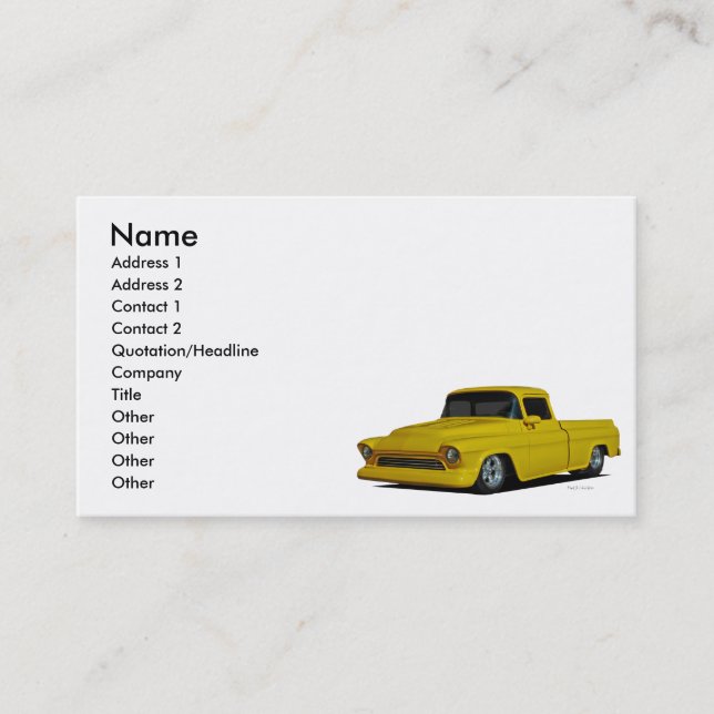 Fleetside Pickup Business Card (Front)