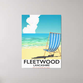 Fleetwood , Lancashire Seaside travel poster Canvas Print