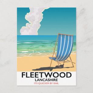 Fleetwood , Lancashire Seaside travel poster Postcard