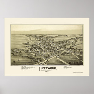Fleetwood, PA Panoramic Map - 1893 Poster