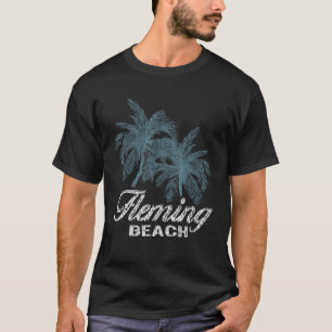 Fleming Beach Oahu Hawaii Two Big Palms T-Shirt