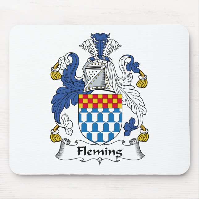 Fleming Family Crest Mouse Mat (Front)