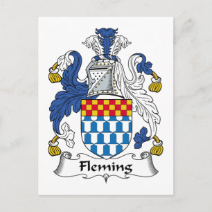 Fleming Family Crest Postcard