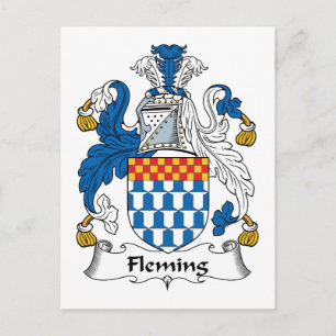 Fleming Family Crest Postcard