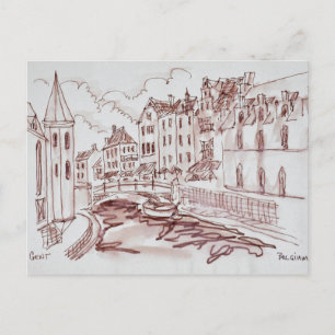 Flemish Architecture   Ghent, Belgium Postcard
