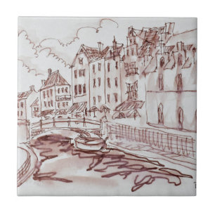 Flemish Architecture Ghent, Belgium Tile