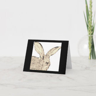 Flemish Giant Rabbit Faces Greeting Card