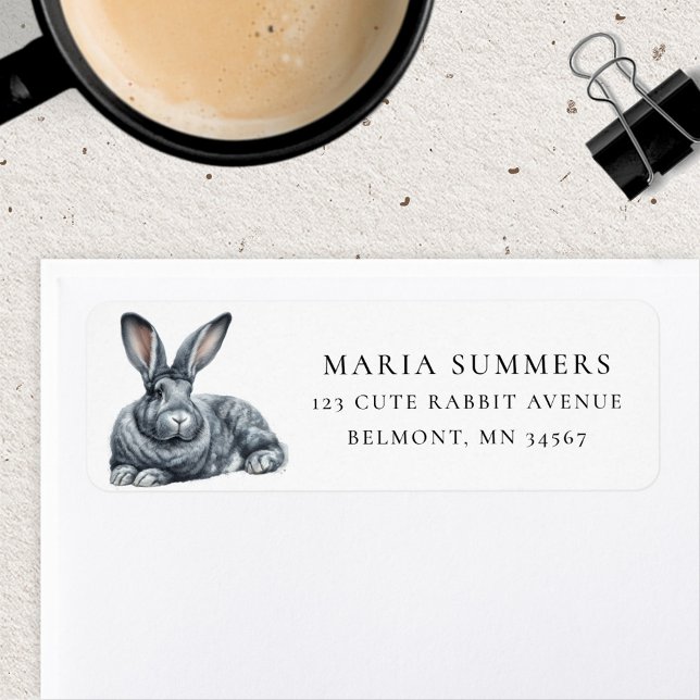 Flemish Giant Rabbit Return Address Label (Creator Uploaded)