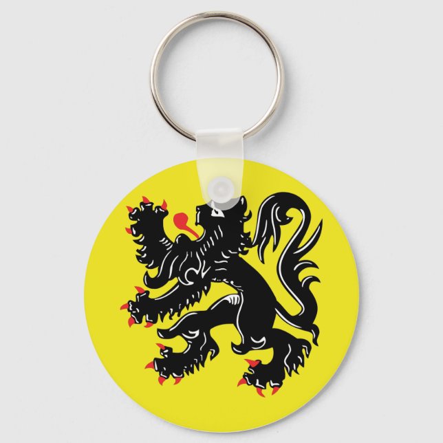 Flemish Lion of Flanders key hanger Key Ring (Front)