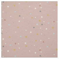 Flesh Heart Dot Dusty Pink Gold Grey Baby Nursery