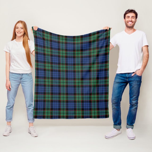 Fletcher Ancient Plaid Fleece Blanket (In Situ)