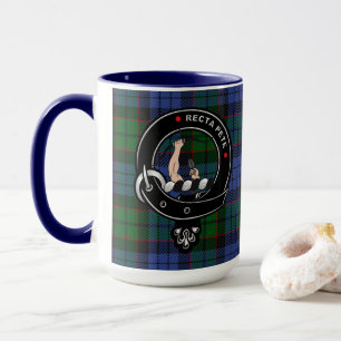Fletcher Clan Badge & Wrap Around Tartan Mug