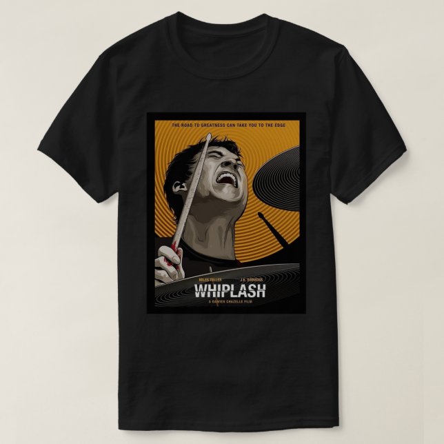 Fletcher Drummer Damien Chazelle Whiplash Art Prem T-Shirt (Design Front)