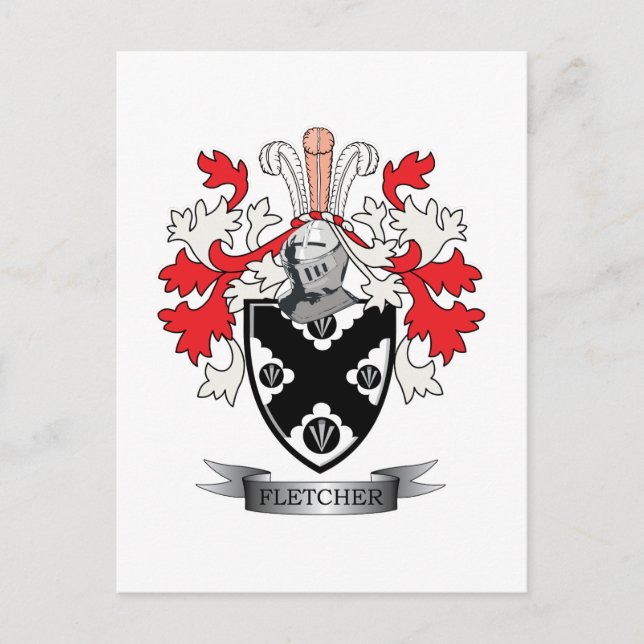 Fletcher Family Crest Coat of Arms Postcard (Front)