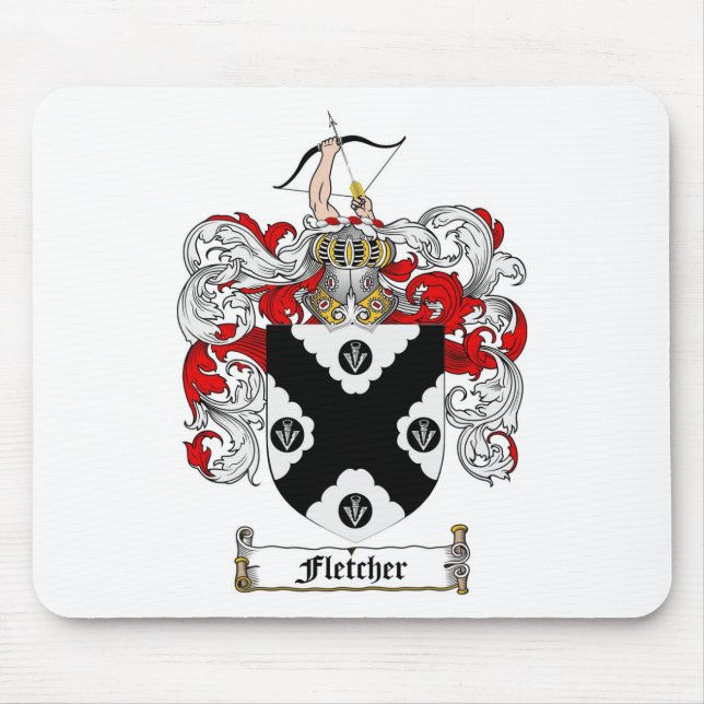 FLETCHER FAMILY CREST -  FLETCHER COAT OF ARMS MOUSE MAT (Front)