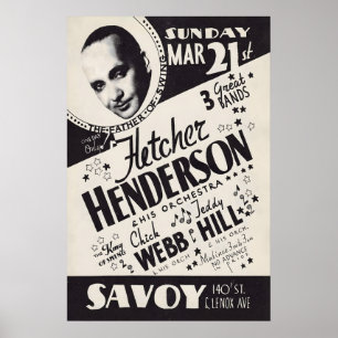 Fletcher Henderson - Chick Webb - Teddy Hill jazz Poster