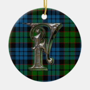 Fletcher Plaid Monogram ornament