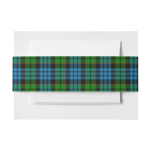 Fletcher Scottish Tartan Belly Band Invitation Belly Band