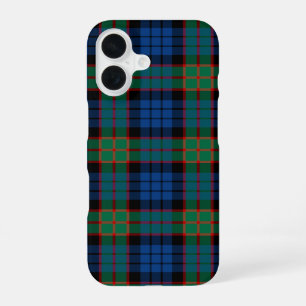 Fletcher Tartan Bright Blue and Green Plaid iPhone 16 Case