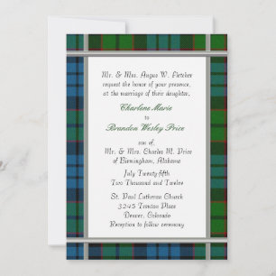 Fletcher Tartan Plaid Wedding Invitation