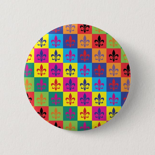 Fleur 6 Cm Round Badge (Front)