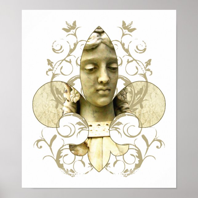 Fleur Angel Statue print (Front)
