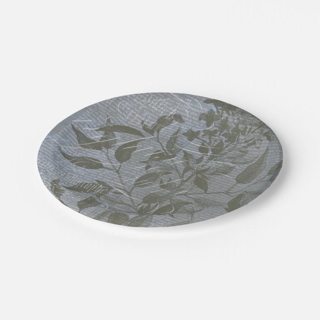 Fleur de Bleu I Paper Plate (Angled)