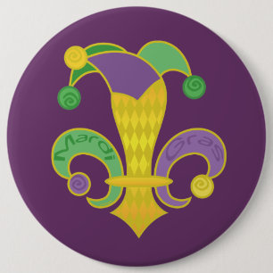Fleur de Jester 6 Cm Round Badge