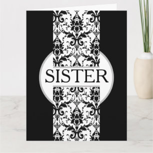 Fleur de Leis Lace Sister Birthday Card