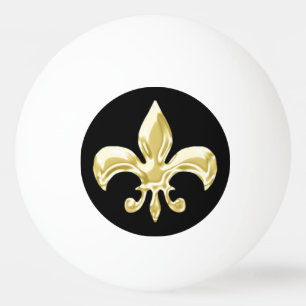 Fleur de Lis2 with custom text area Pingpong Balls