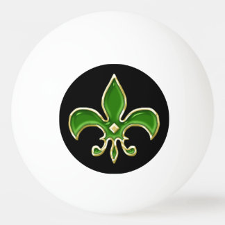 Fleur de Lis3 with custom text area Pingpong Balls