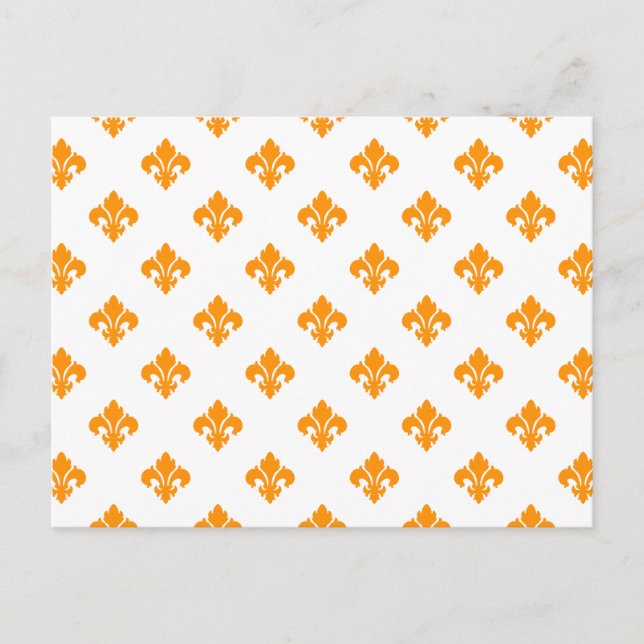 Fleur De Lis 1 Orange Postcard (Front)