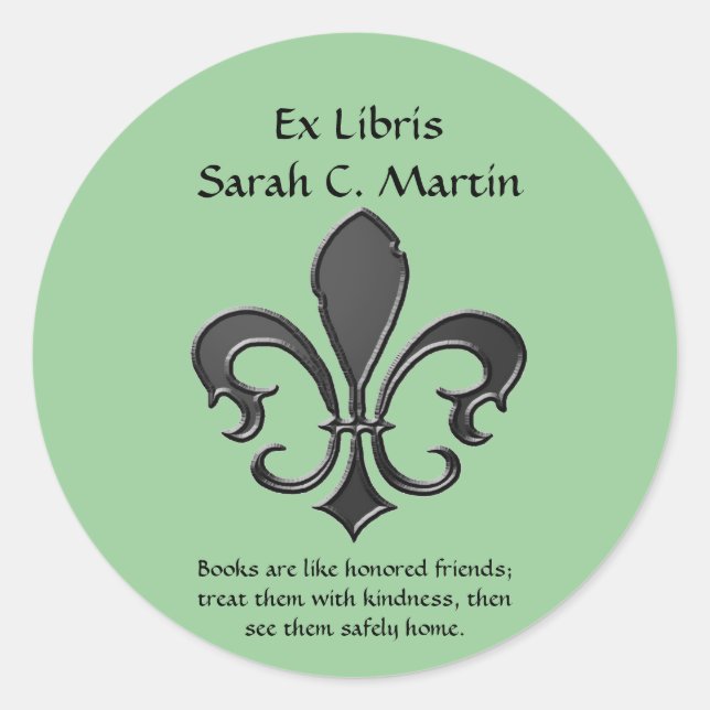 Fleur de Lis 2 Classic Round Sticker (Front)