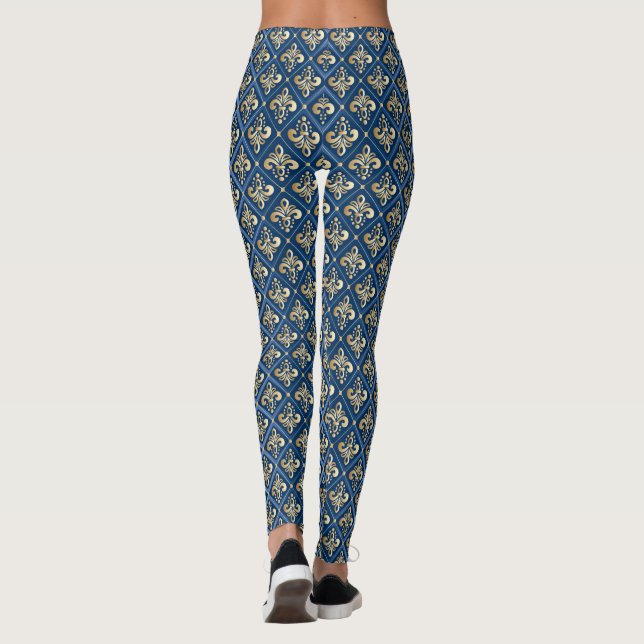 Fleur De Lis 2 Pop Fashion Leggings (Back)