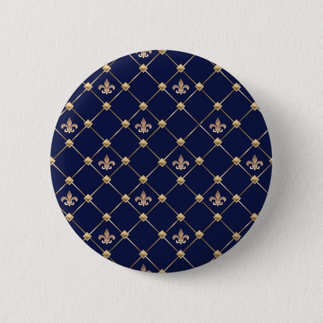 Fleur de Lis 6 Cm Round Badge (Front)