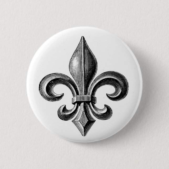 Fleur-de-Lis 6 Cm Round Badge (Front)