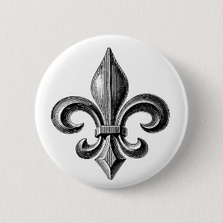 Fleur-de-Lis 6 Cm Round Badge