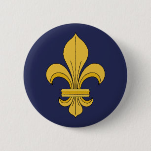 Fleur-de-lis 6 Cm Round Badge