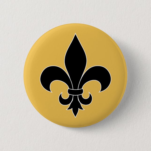 Fleur de Lis 6 Cm Round Badge (Front)