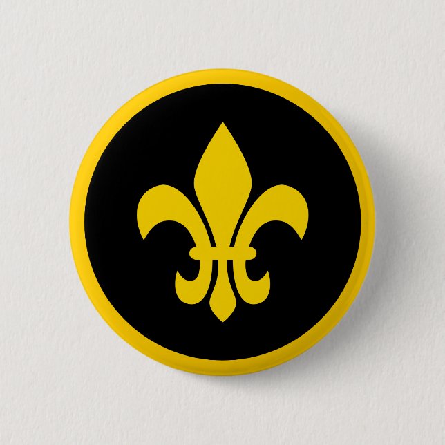 Fleur de Lis 6 Cm Round Badge (Front)