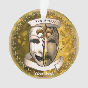 Fleur De Lis Actor Masks Ornament